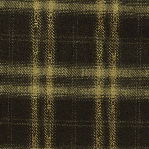 Dark Brown Plaid Woven, Poly-Viscose, 285 gsm, 150 cm, ref EF-265204