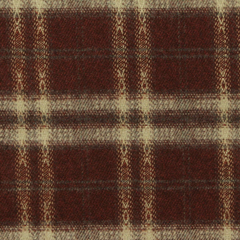 Maroon Bold-Plaid Woven, Poly-Viscose, 285 gsm, 150 cm, ref EF-265205