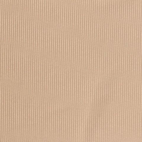 Polyester Stretch Rib Knit Fabric, 210 gsm, 165 cm — Beige