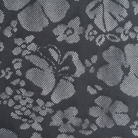 Black Floral Lace, Nylon-Spandex, 147 gsm
