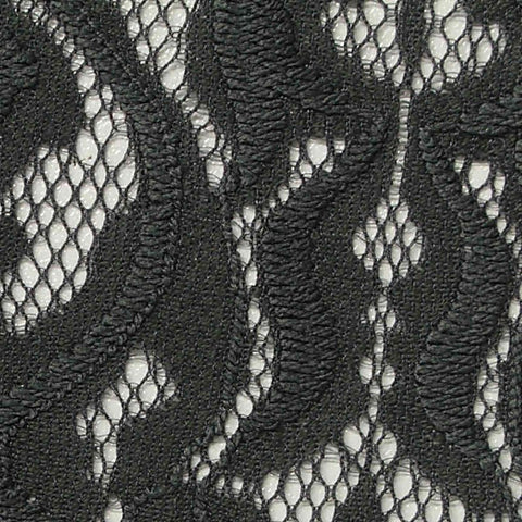 Black Openwork Lace, Nylon-Cotton