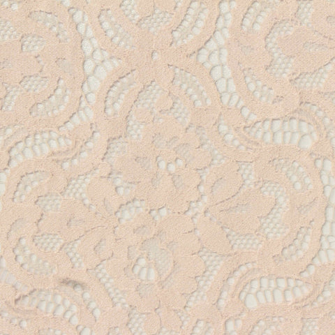 Peach Floral Lace, Cotton