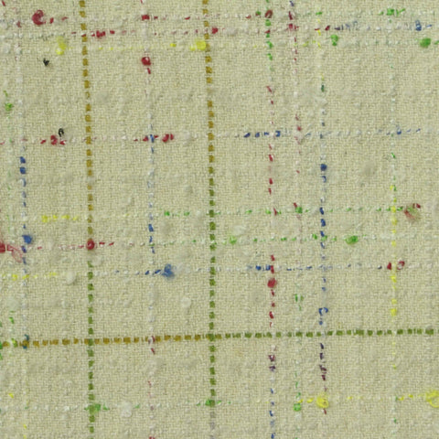 Cream Check Bouclé, Poly-Wool