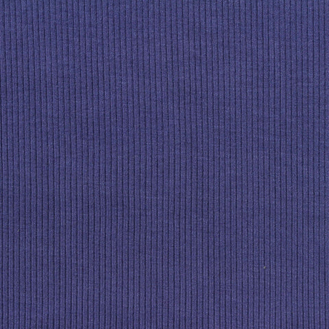 Viscose Stretch Rib Knit Fabric, 280 gsm, 130 cm — Navy, ref EF-265468