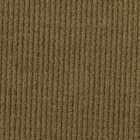 Viscose Polyester Blend Stretch Rib Knit Fabric, 280 gsm, 185 cm — Khaki, ref EF-265518
