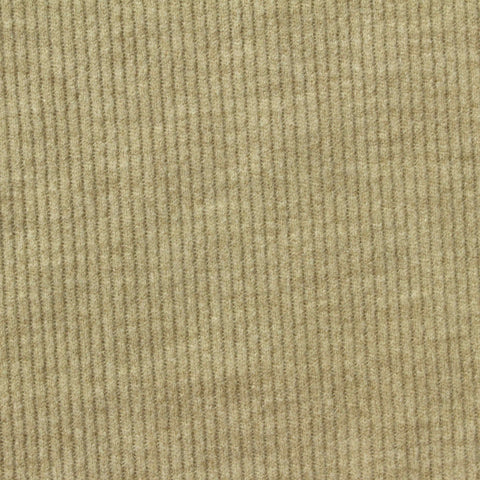 Viscose Polyester Blend Stretch Rib Knit Fabric, 300 gsm, 185 cm — Khaki