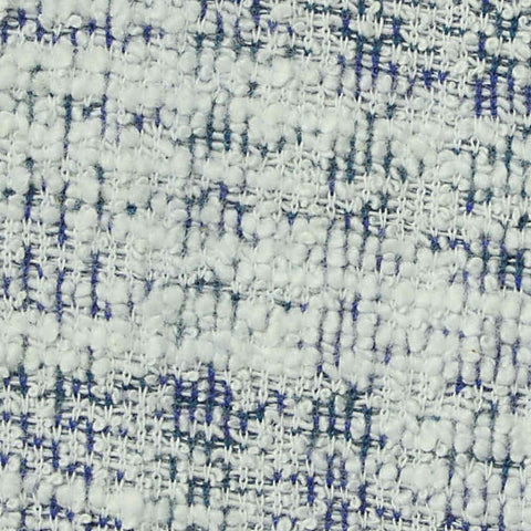 Jacquard Cotton Polyester Bouclé Fabric, 270 gsm, 165 cm — White