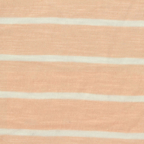 Peach Stripes Knit, Cotton-Modal