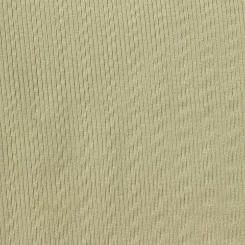 Viscose Stretch Rib Knit Fabric, 380 gsm, 135 cm — Khaki
