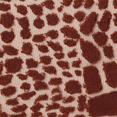 Brown Animal Print Knit, Viscose-Poly
