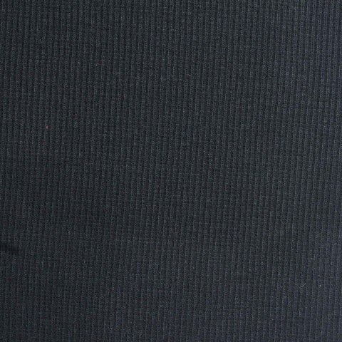 Cotton Stretch Rib Knit Fabric, 405 gsm, 110 cm — Navy