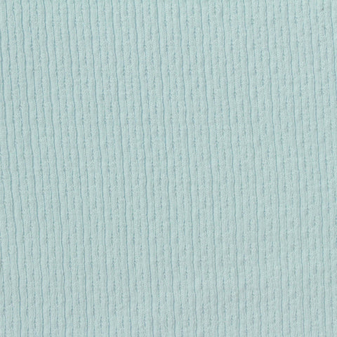 Jacquard Cotton Stretch Rib Knit Fabric, 210 gsm, 140 cm — Blue