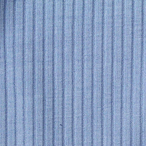 Polyester Viscose Stretch Rib Knit Fabric, 260 gsm, 127 cm — Blue