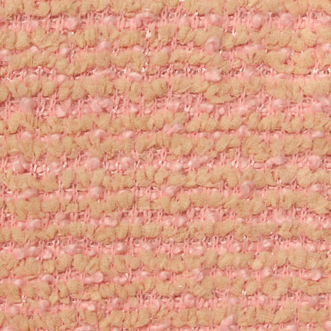 Pink Horizontal-Stripe Bouclé, Polyester