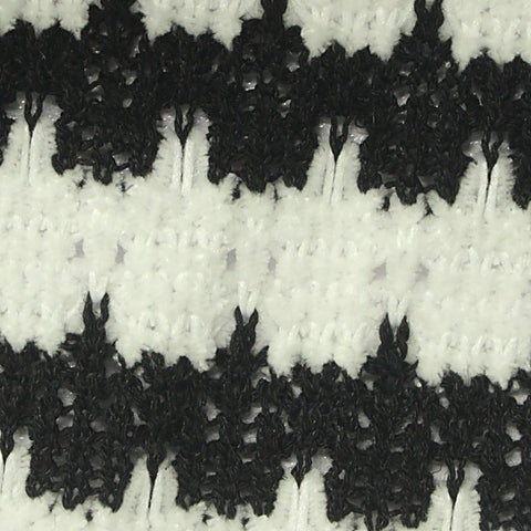 Striped 100% Polyester Chenille Fabric, 350 gsm, 170 cm — White