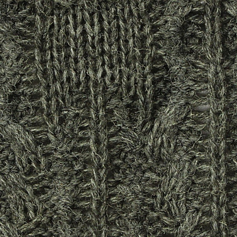Jacquard Acrylic Polyester Blend Chunky Knit Fabric, 471 gsm, 140 cm — Green