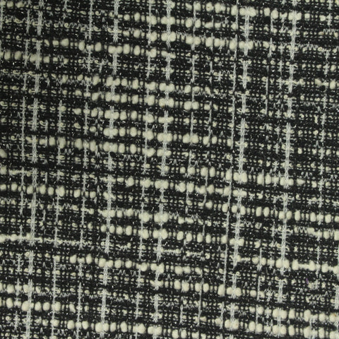 Black Grid Bouclé, Poly-Cotton