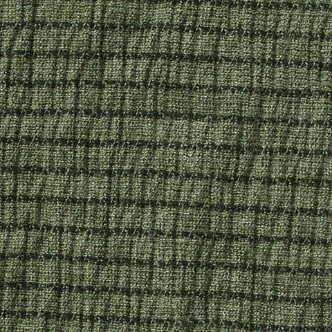 Dark Green Grid Crepe, Poly-Viscose