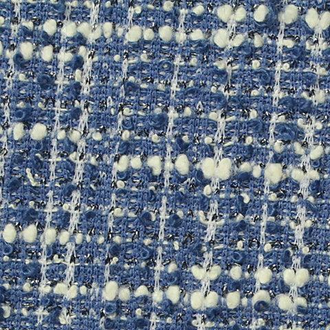 Blue Marl Bouclé, Poly-Cotton