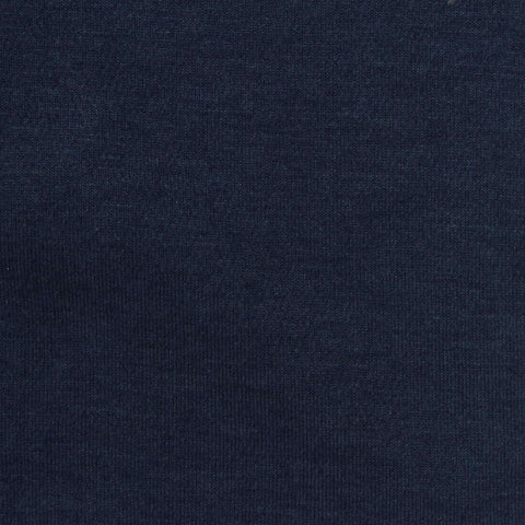 Polyester Cotton Birdseye Knit Fabric, 210 gsm, 180 cm — Navy