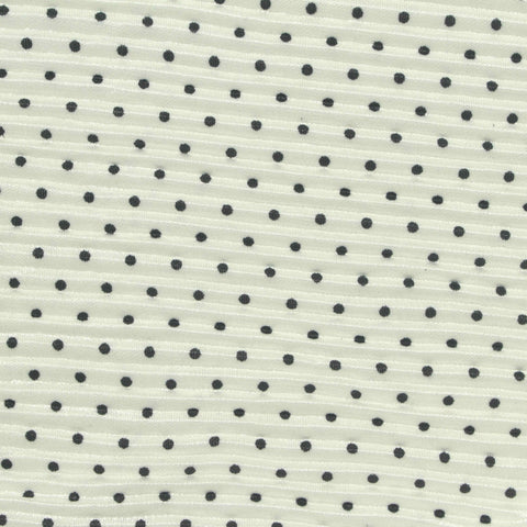 Black Dots Jersey Knit, Polyester, 130 gsm