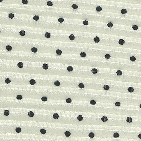 Black Dots Jersey Knit, Polyester, 130 gsm