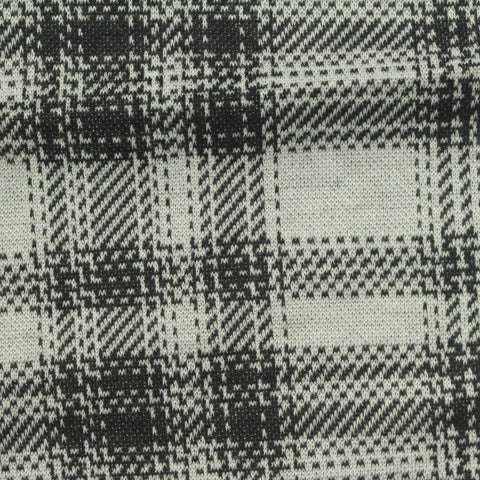 Black Plaid Jacquard, Polyester, 240 gsm