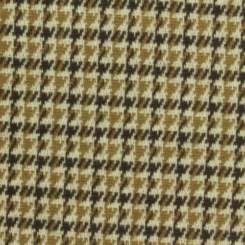 Brown Houndstooth Jacquard, Polyester, 234 gsm