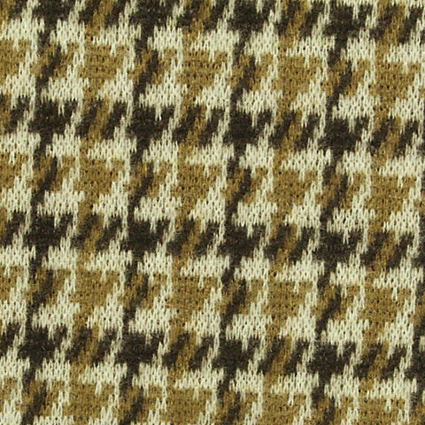 Brown Houndstooth Jacquard, Polyester, 234 gsm