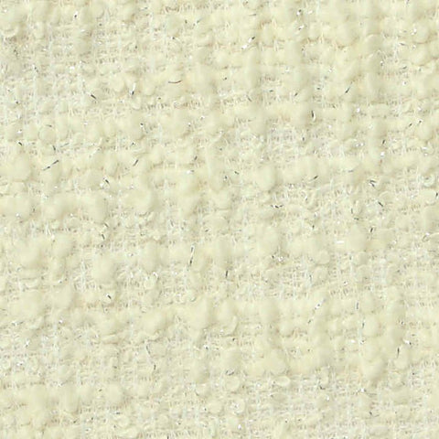 Polyester Cotton Bouclé Fabric, 275 gsm, 155 cm — White