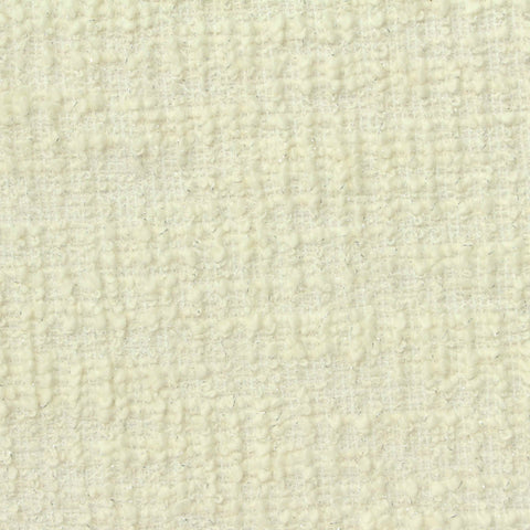 Polyester Cotton Bouclé Fabric, 275 gsm, 155 cm — White