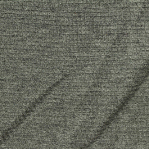 Heathered Grey-Green Marl Knit, Cotton-Poly
