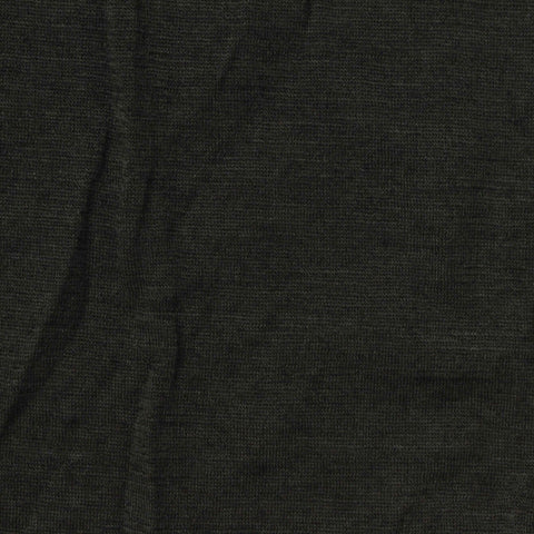 100% Wool Jersey Knit Fabric, 150 gsm, 133 cm — Black