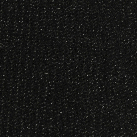 Black Glitter-Stripe Rib Knit, Poly-Metallic