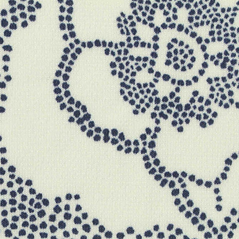 Navy Dots Knit, Polyester