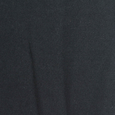 Brushed Cotton Polyester French Terry Fabric, 259 gsm, 195 cm — Black