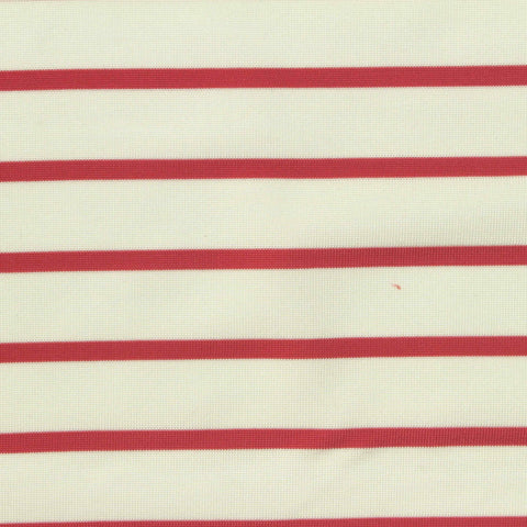Red Horizontal-Stripe Knit, Viscose, 220 gsm