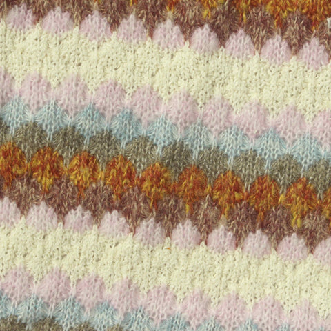Cream Chevron Rib Knit, Polyester