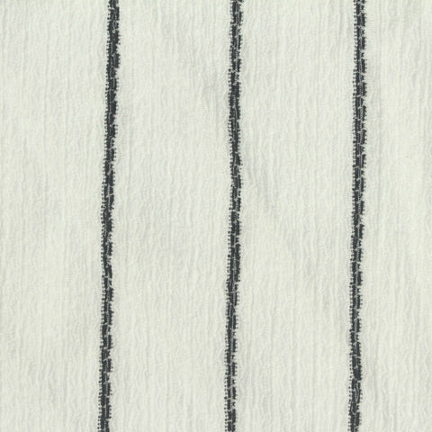 Black Vertical-Stripe Crepe, Polyester, 152 gsm