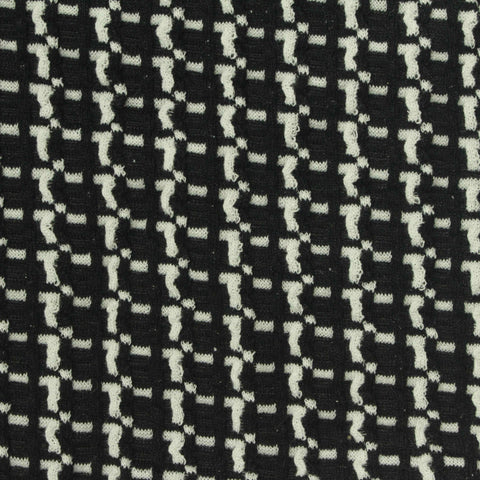 White Geometric Jacquard, Polyester, 300 gsm