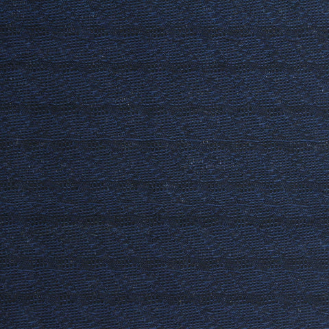 Dark Blue Textured Jersey Knit, Cotton-Linen