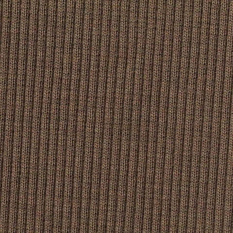 Cotton Stretch Rib Knit Fabric, 440 gsm, 120 cm — Brown