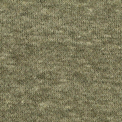 Heathered Green Marl French Terry, Cotton-Poly