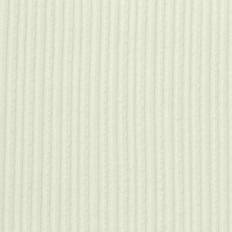 Jacquard Cotton Polyester Rib Knit Fabric, 240 gsm, 140 cm — White