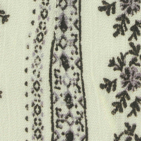 White Vertical-Stripe Crepe, Viscose, 100 gsm