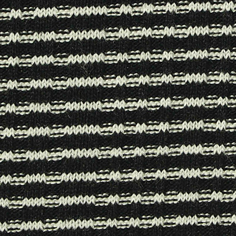 White Horizontal-Stripe Rib Knit, Viscose-Poly, 270 gsm