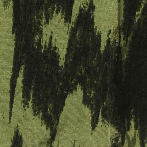 Dark Green Brushstroke French Terry, Modal-Poly