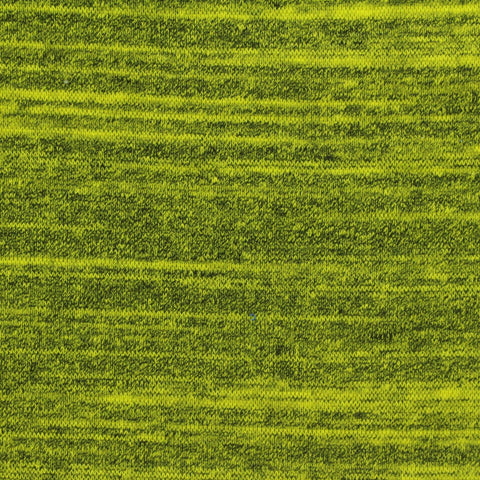Yellow-Green Marl Jersey Knit, Cotton-Poly