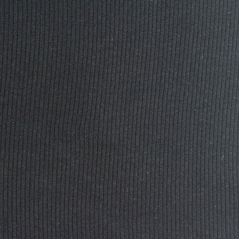 Cotton Stretch Rib Knit Fabric, 200 gsm, 130 cm — Grey
