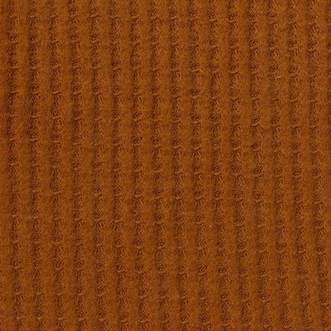 Brushed Polyester Viscose Stretch Waffle Knit Fabric, 220 gsm, 140 cm — Brown